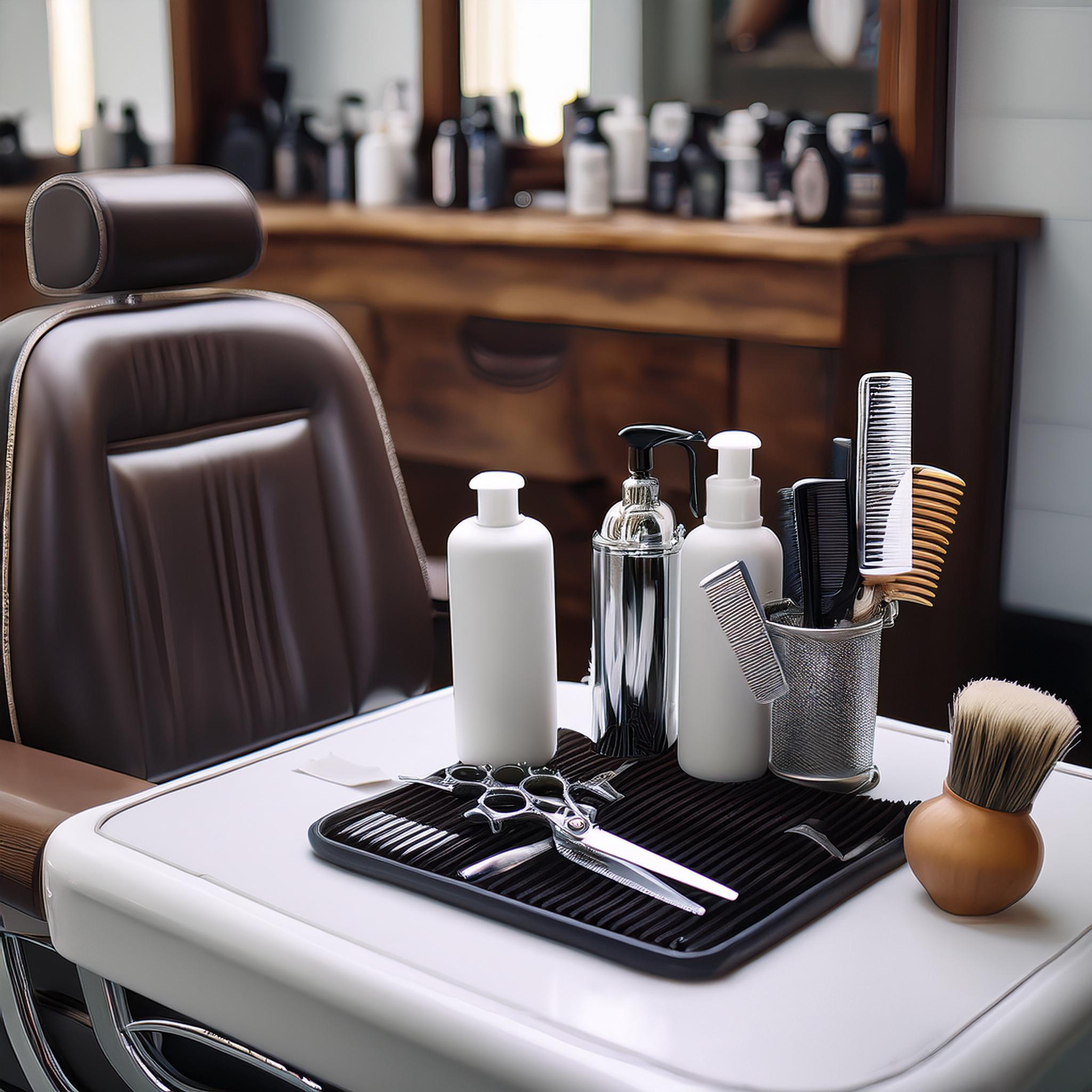 Damenfriseur mit elegantem Saloninterieur